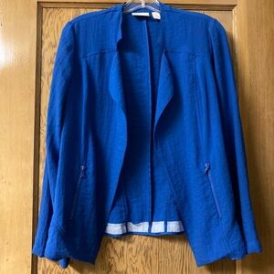 Chico's Blazer Lightweight Cardigan Moto Blue 0